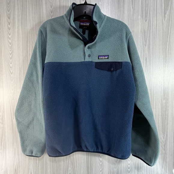 Patagonia Tops - Patagonia Synchilla Snap-T Snap T Fleece Pullover Sweater Two Tone Blue Small S